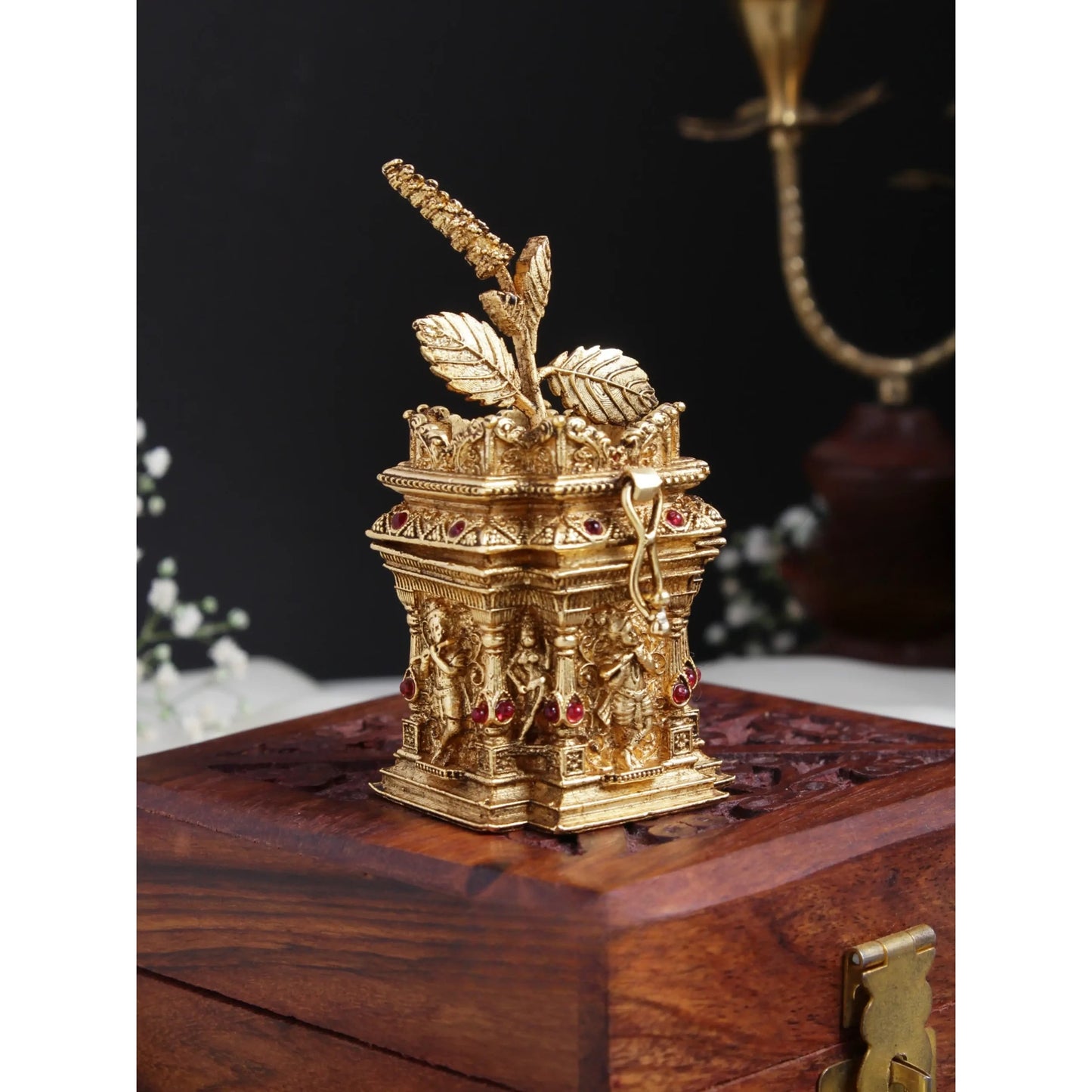 Thulasi Design Kumkum Box – A Sacred Symbol of Rituals and Tradition