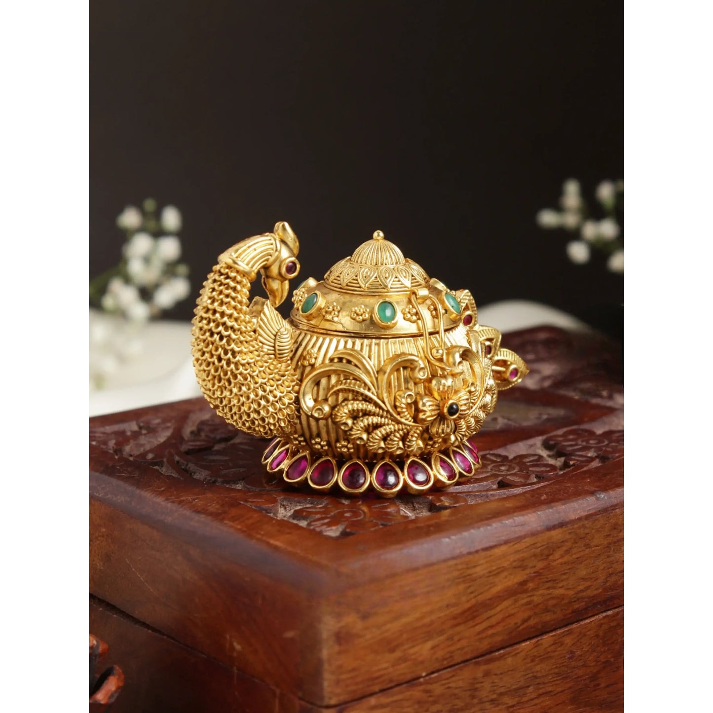 Adorable Peacock Design Kumkum Box – A Symbol of Beauty and Tradition